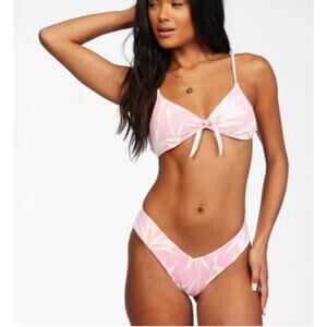 NWT Billabong Another Paradise Pink and White Bikini